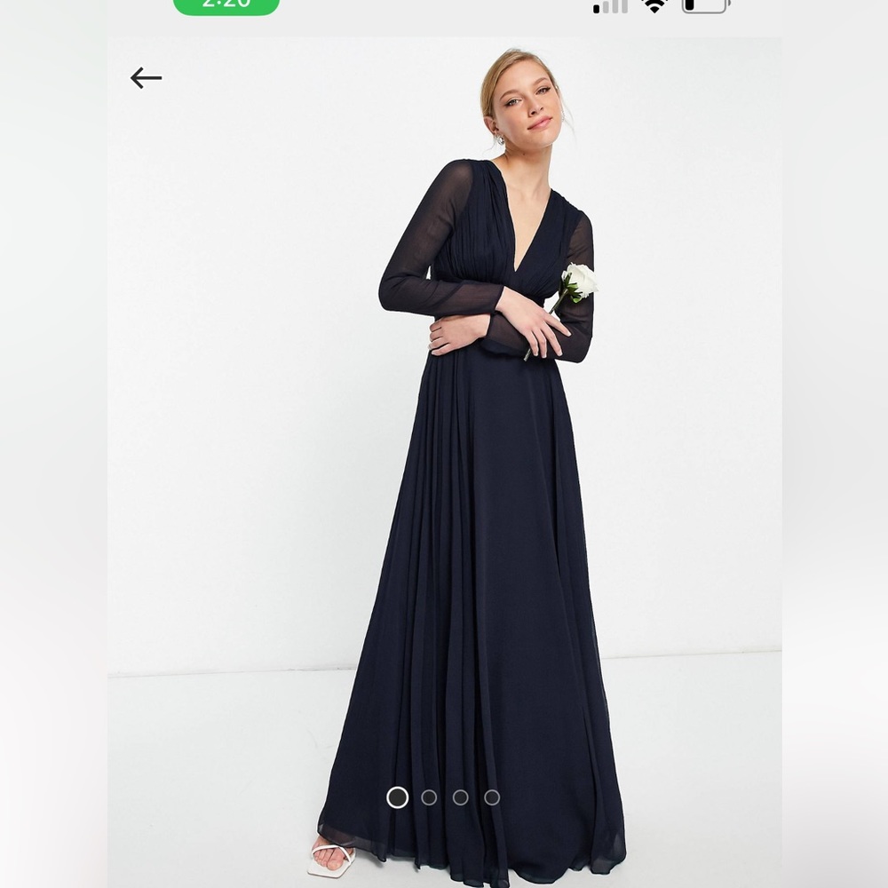 ASOS Design bridesmaid ruched waist maxi dress